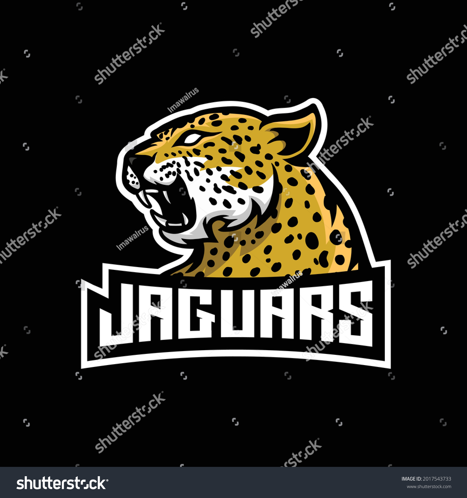 Jaguar mascot esport logo illustration sport stock vector royalty free