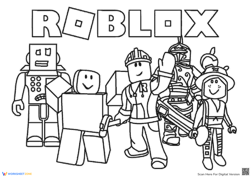 Free printable roblox coloring pages for all ages