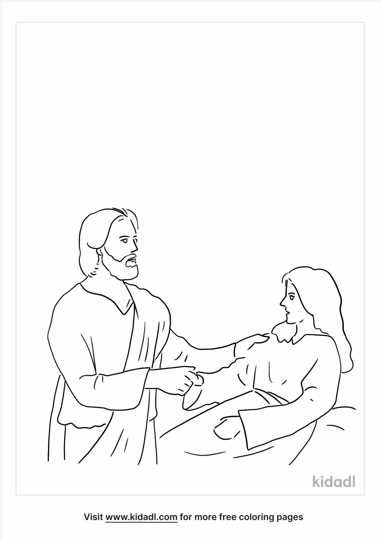 Free jairus daughter coloring page coloring page printables