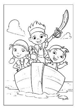 Immerse in never land printable jake and the never land pirates coloring pages