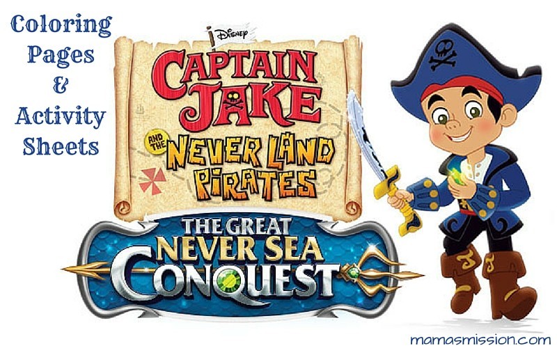 Free printable jake and the never land pirates coloring pages