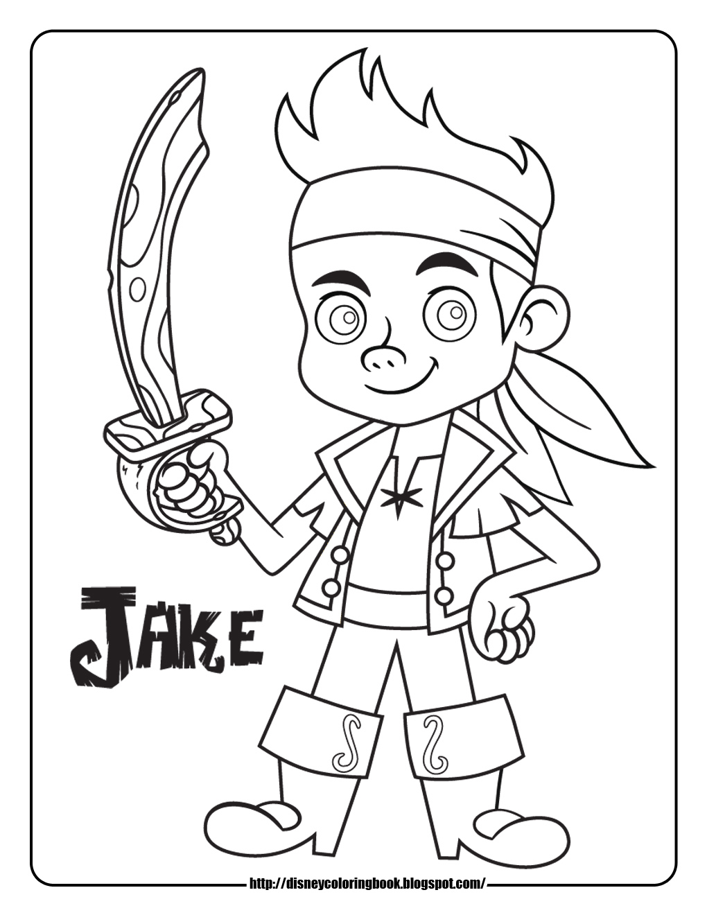 Disney coloring pages and sheets for kids jake and the neverland pirates free disney coloring sheets