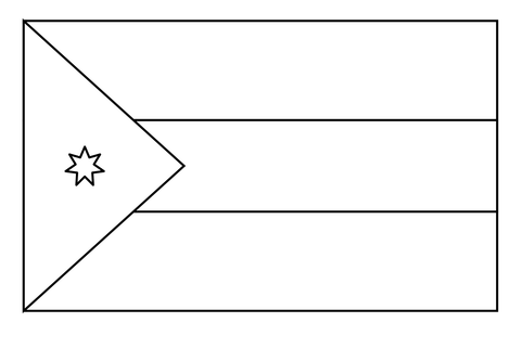 Flag of jordan emoji coloring page free printable coloring pages