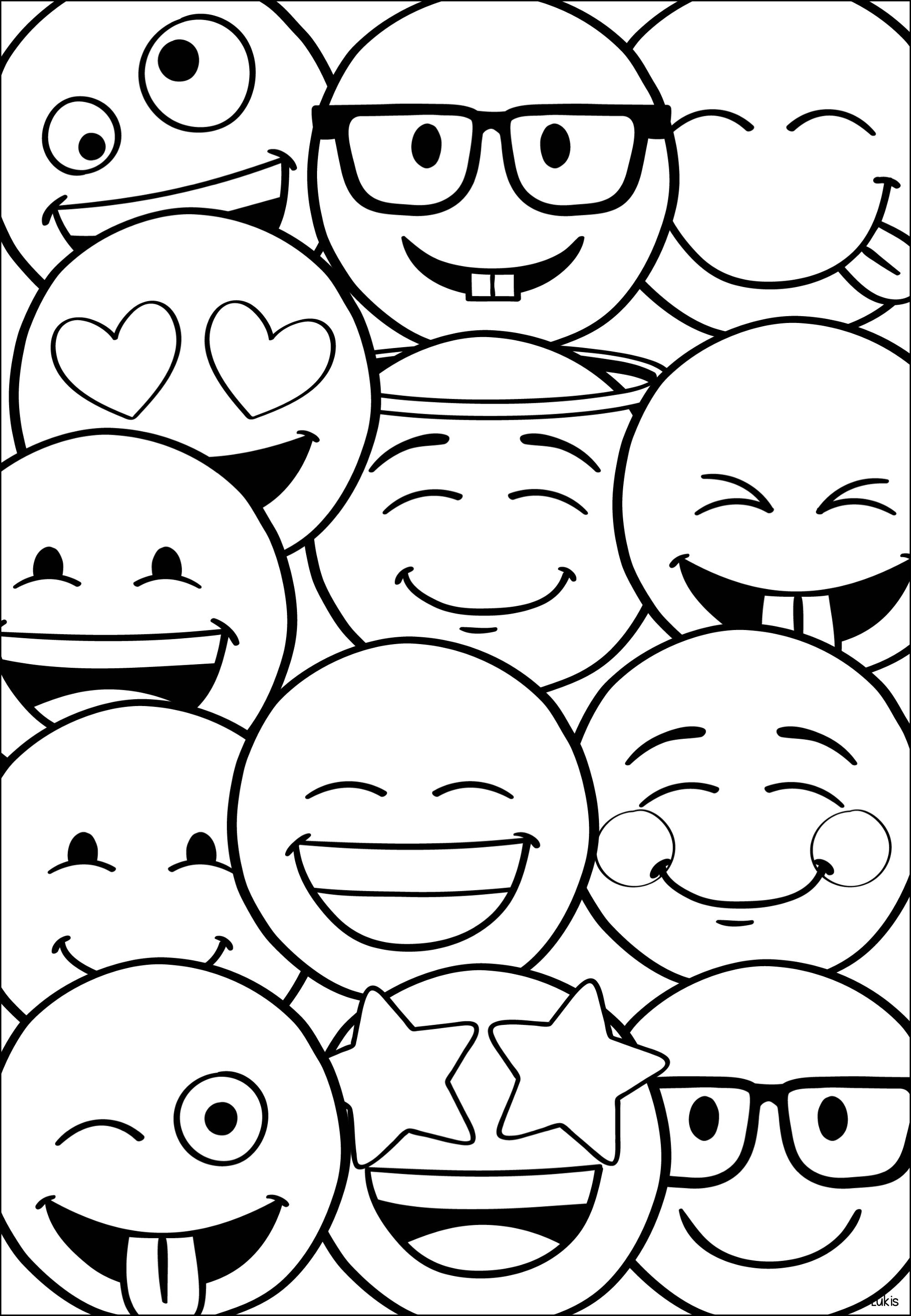 World smile day coloring pages printable pdf coloring sheets smiling face emojis fun art pictures for kids