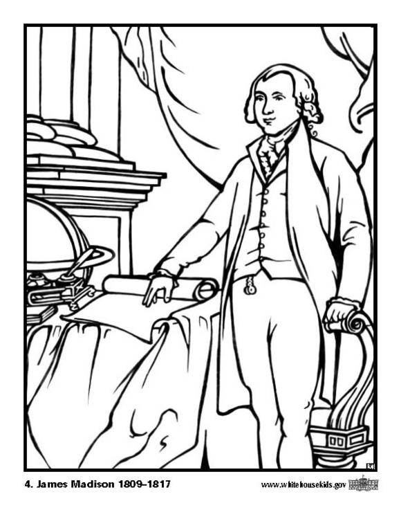 Coloring page james madison