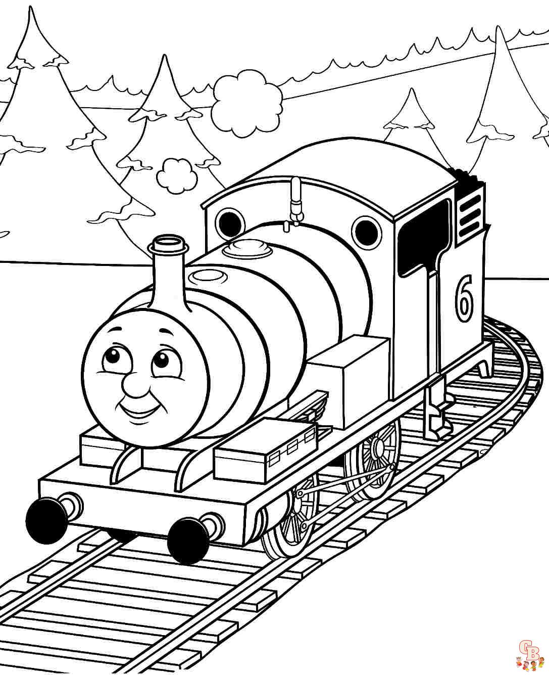 Thomas the train coloring pages printable sheets for kids