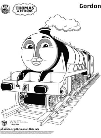 Gordon from thomas friends coloring page free printable coloring pages