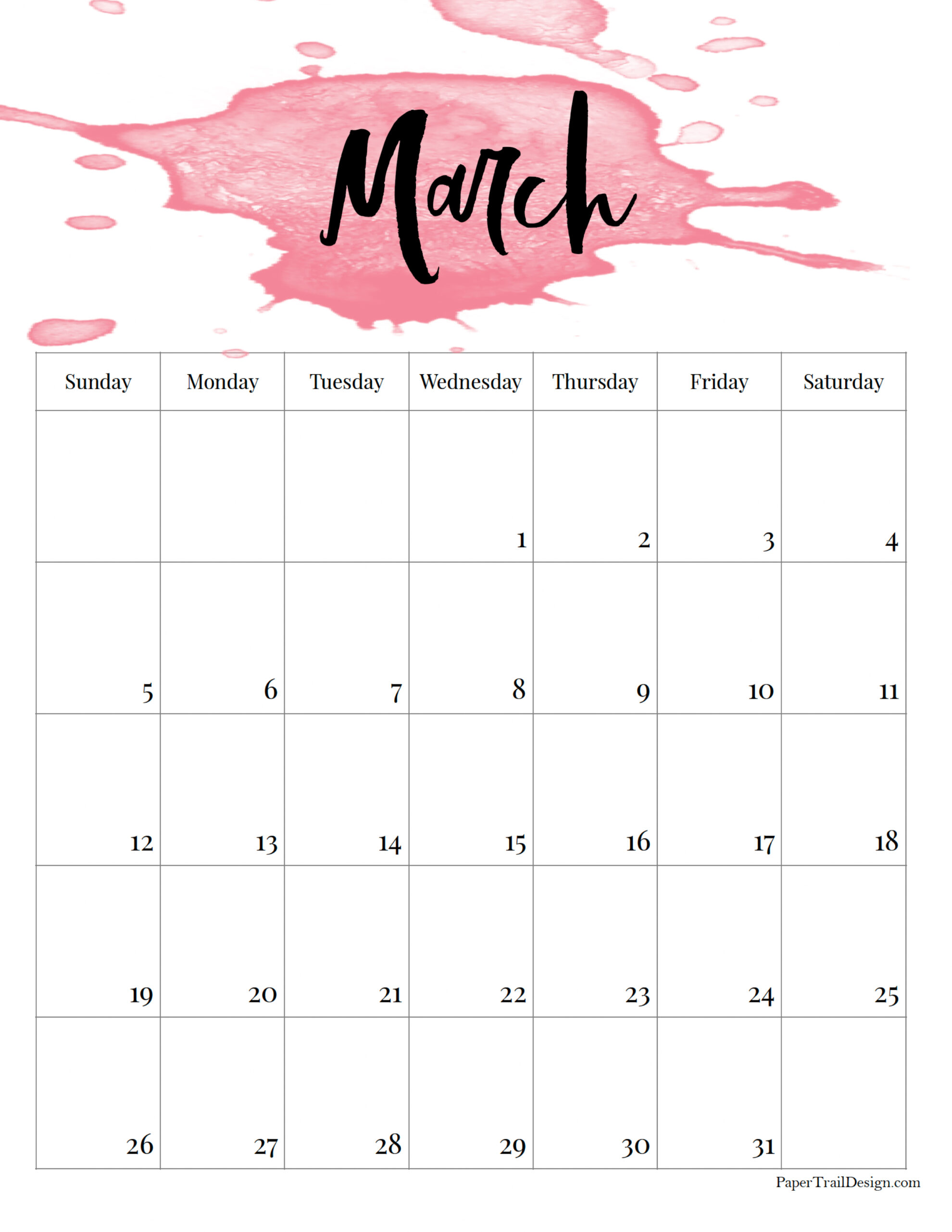 Printable calendar