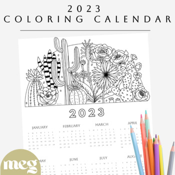 Succulent printable calendar coloring in christmas gift new years present