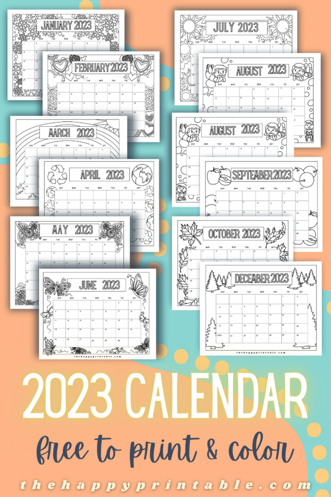 Calendar to print color free homeschool deals