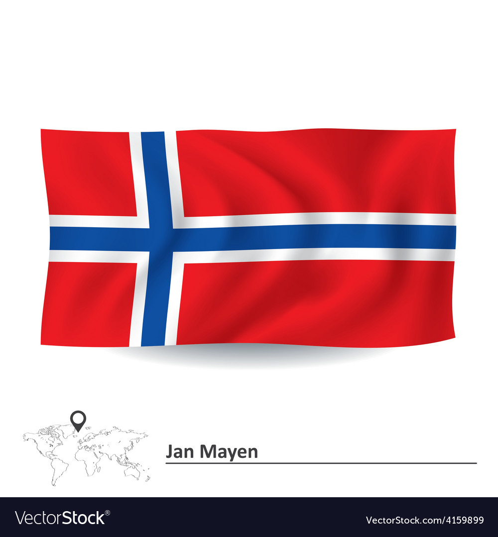 Flag of jan mayen royalty free vector image