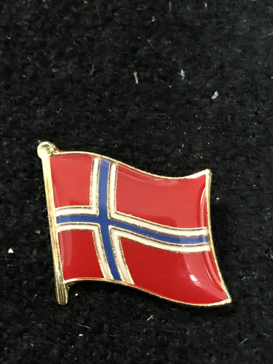 Pin flag of svalbard and jan mayen