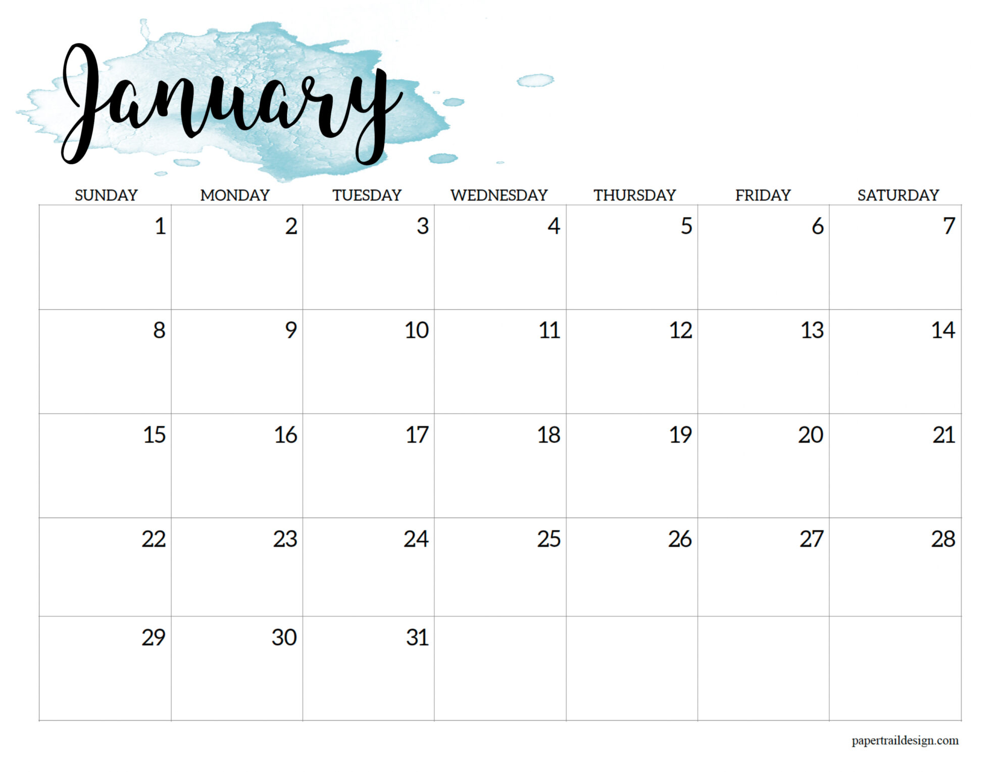 Calendar printable