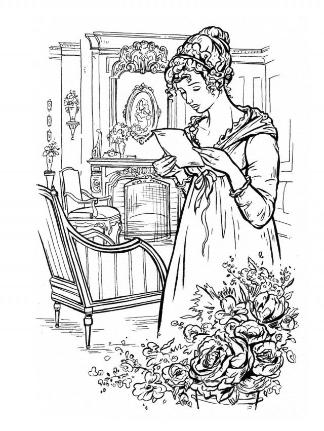 This jane austen adult coloring book lets you doodle mr darcy