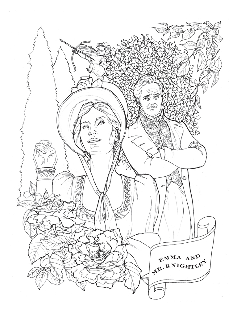 Jane austen coloring book