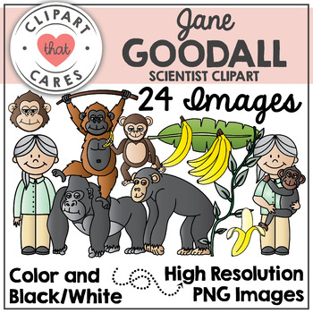 Jane goodall clipart by clipart that cares by clipart that cares