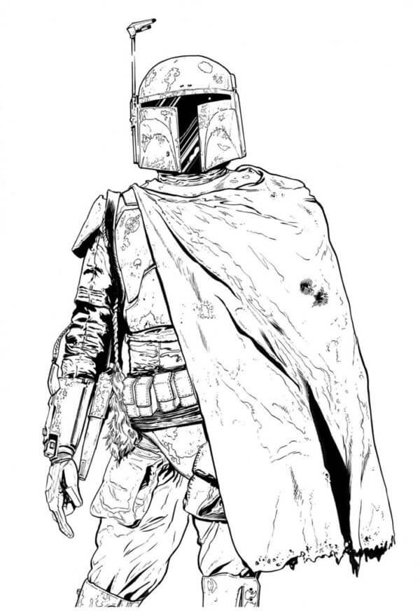 Normal drawing mandalorian coloring page