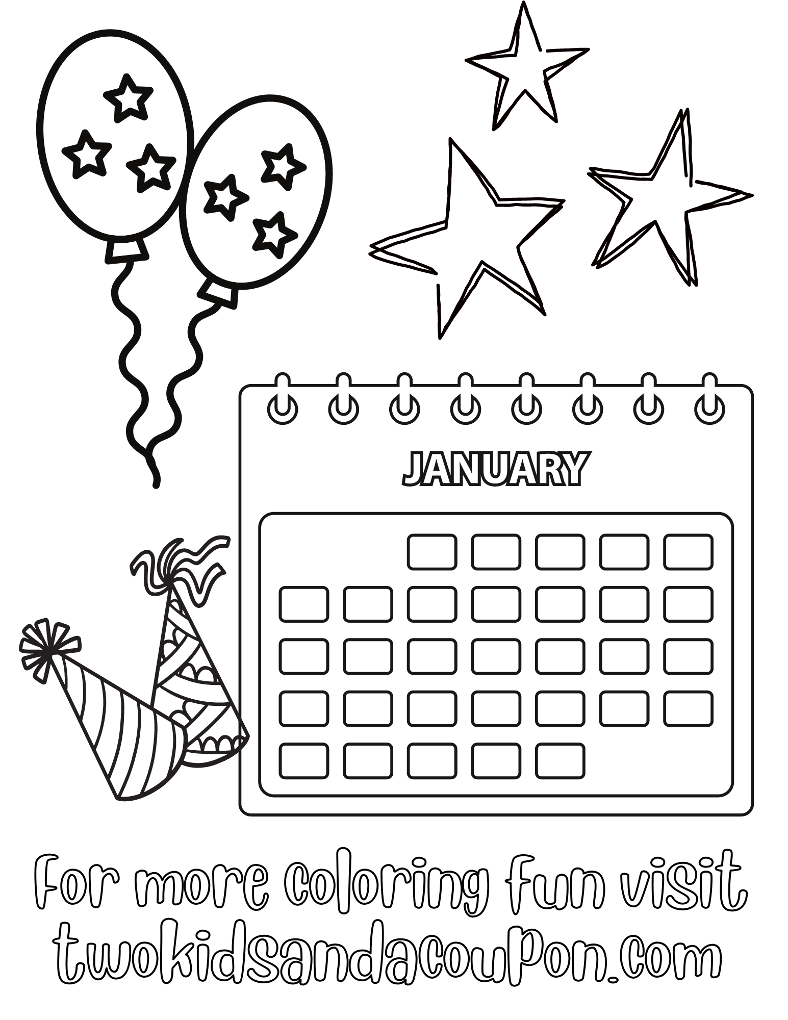 Free printable january coloring pages for kids and adults