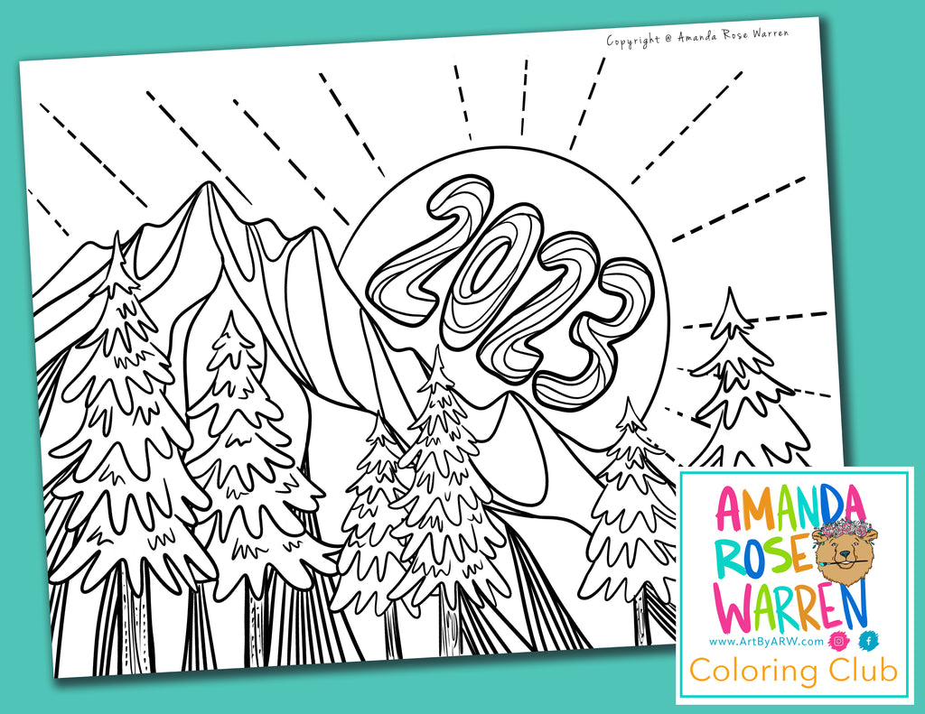 January coloring pageâ amanda rose warren llc