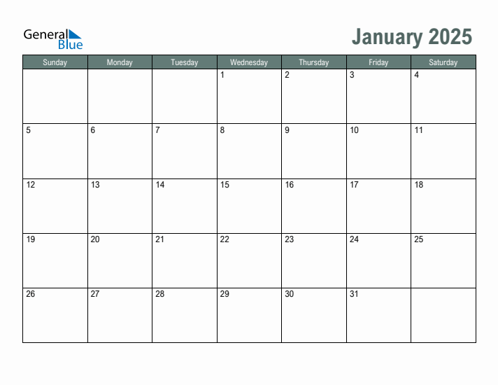 January monthly calendar pdf word excel