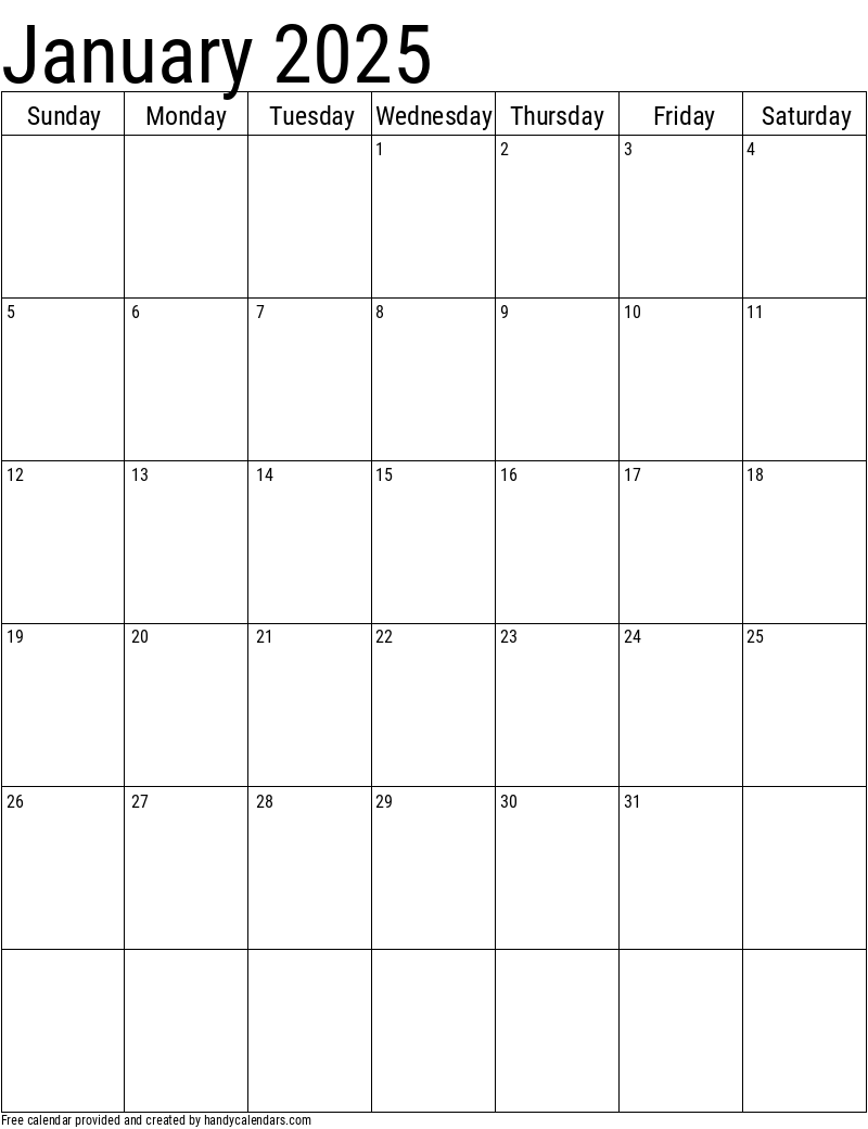 January calendars