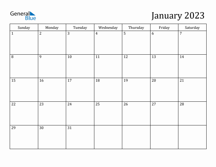 January monthly calendar pdf word excel