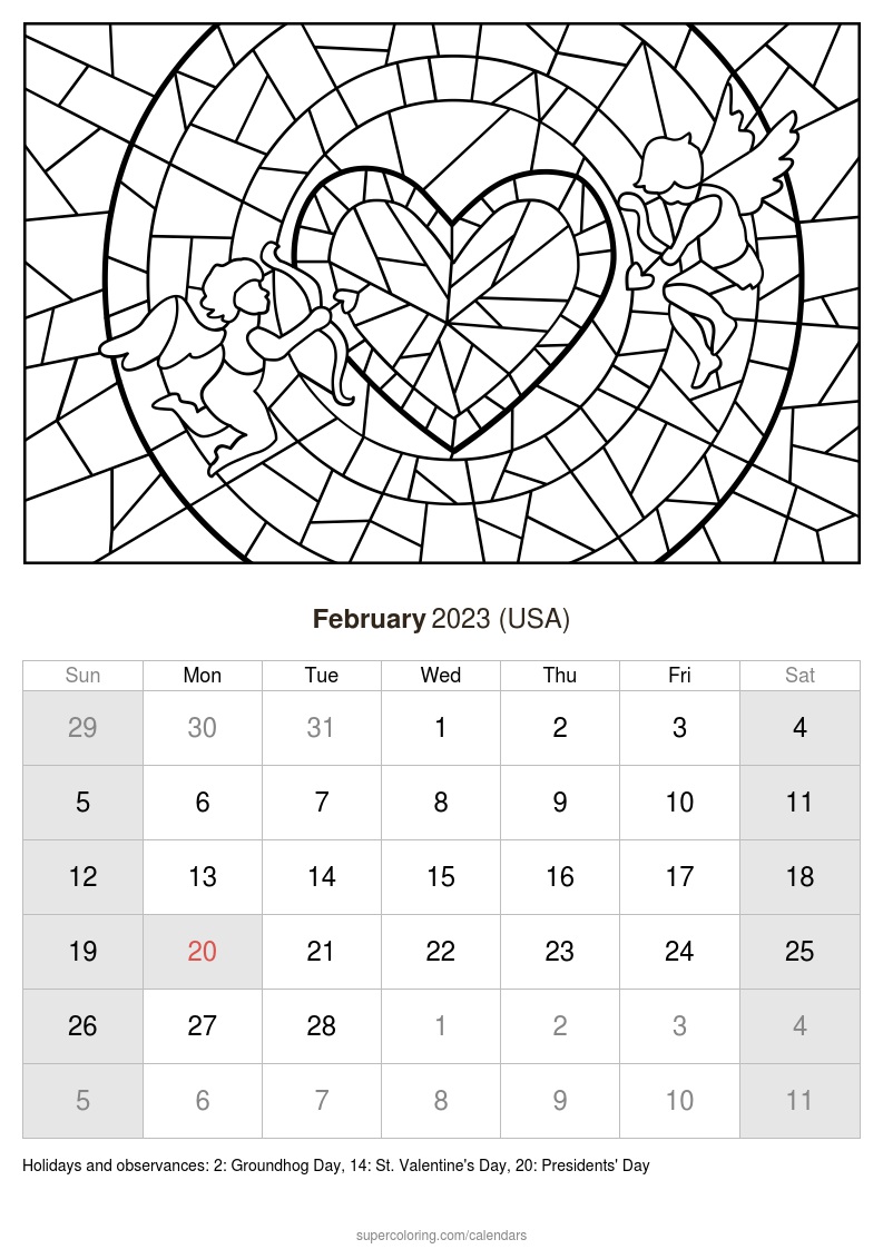 February calendar