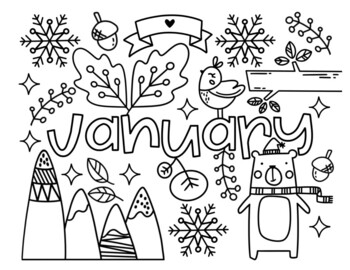 January coloring page enero hoja para colorear by teaching tutifruti