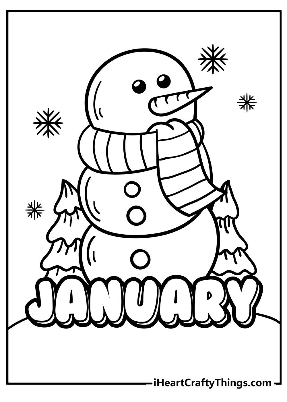 January coloring pages free printables