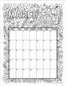 Printable coloring calendar for and woo jr kids activities childrens publishing