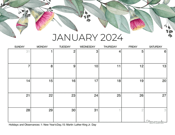 Printable calendar free printable monthly calendars to download for