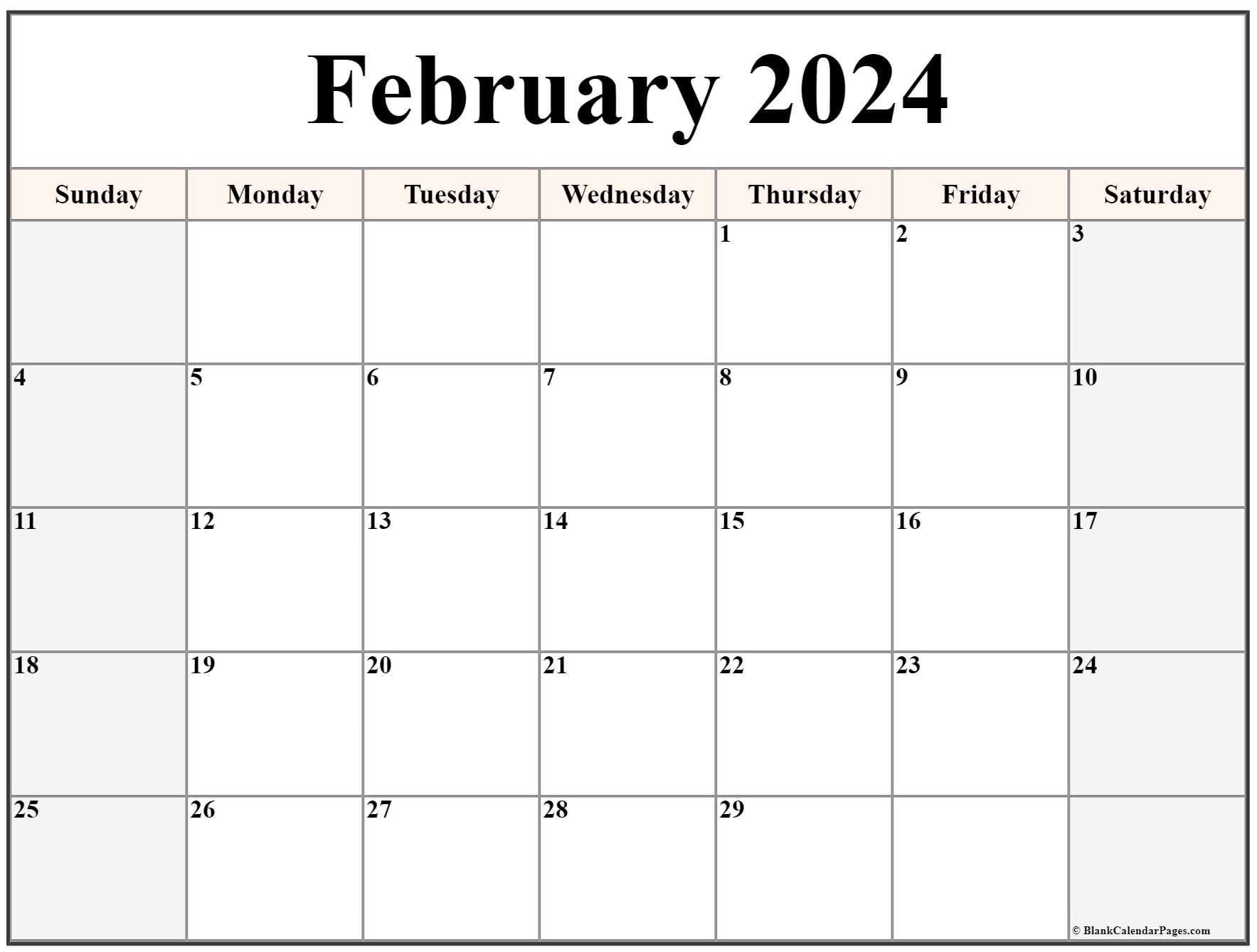 February calendar free printable calendar