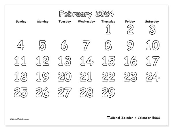 Calendar february