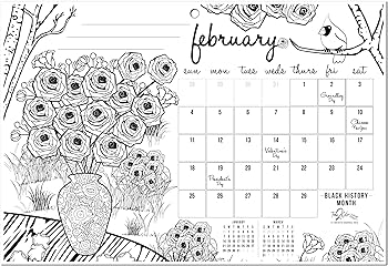 Timecolor seasons theme wall coloring calendar january to december x office products