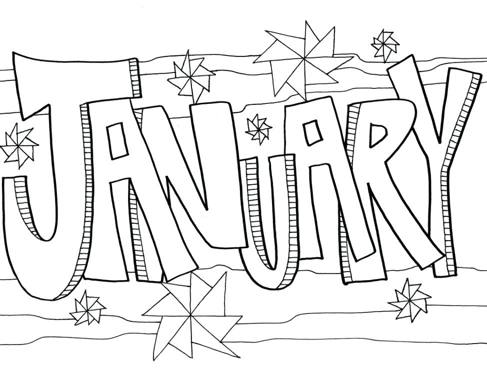 January coloring pages