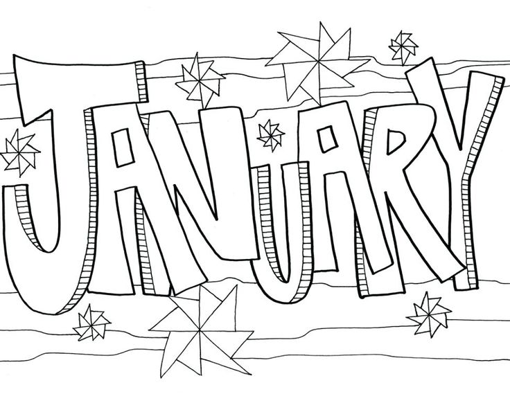 January coloring pages