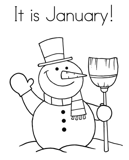 January coloring pages