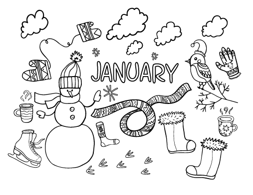 Coloring pages january printable coloring pages