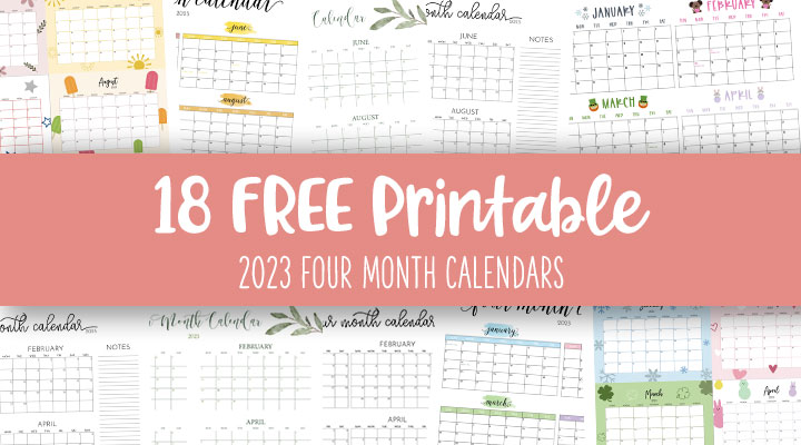 Four month calendars