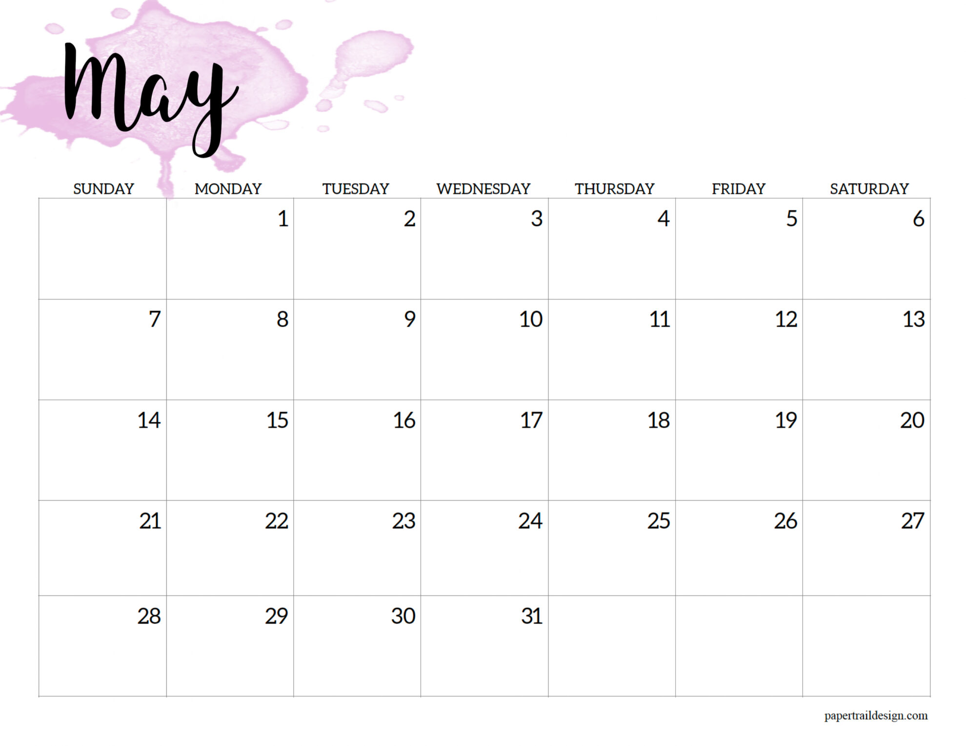 Calendar printable