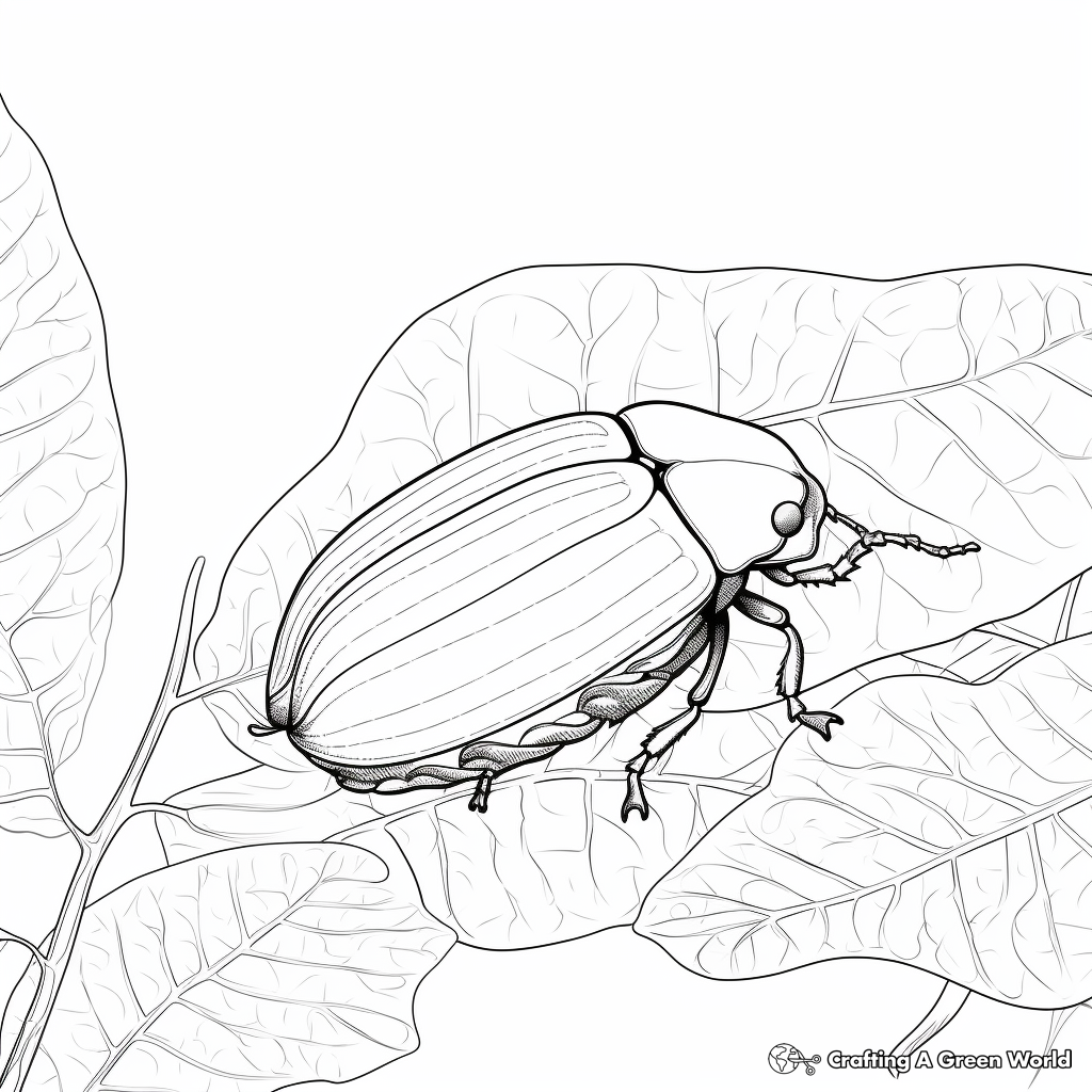 Beetle coloring pages