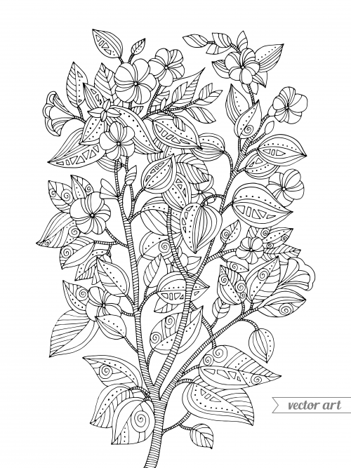 Cherry blossom coloring page