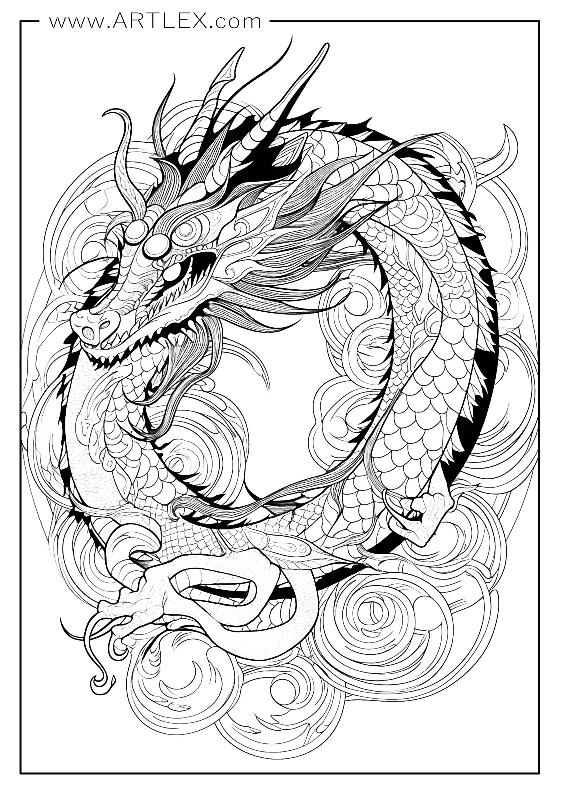 Free dragon coloring pages free printable â