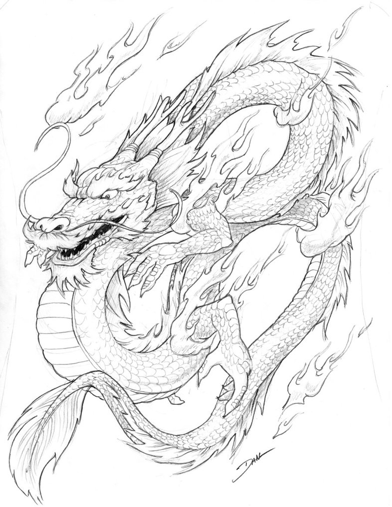 Free printable chinese dragon coloring pages for kids