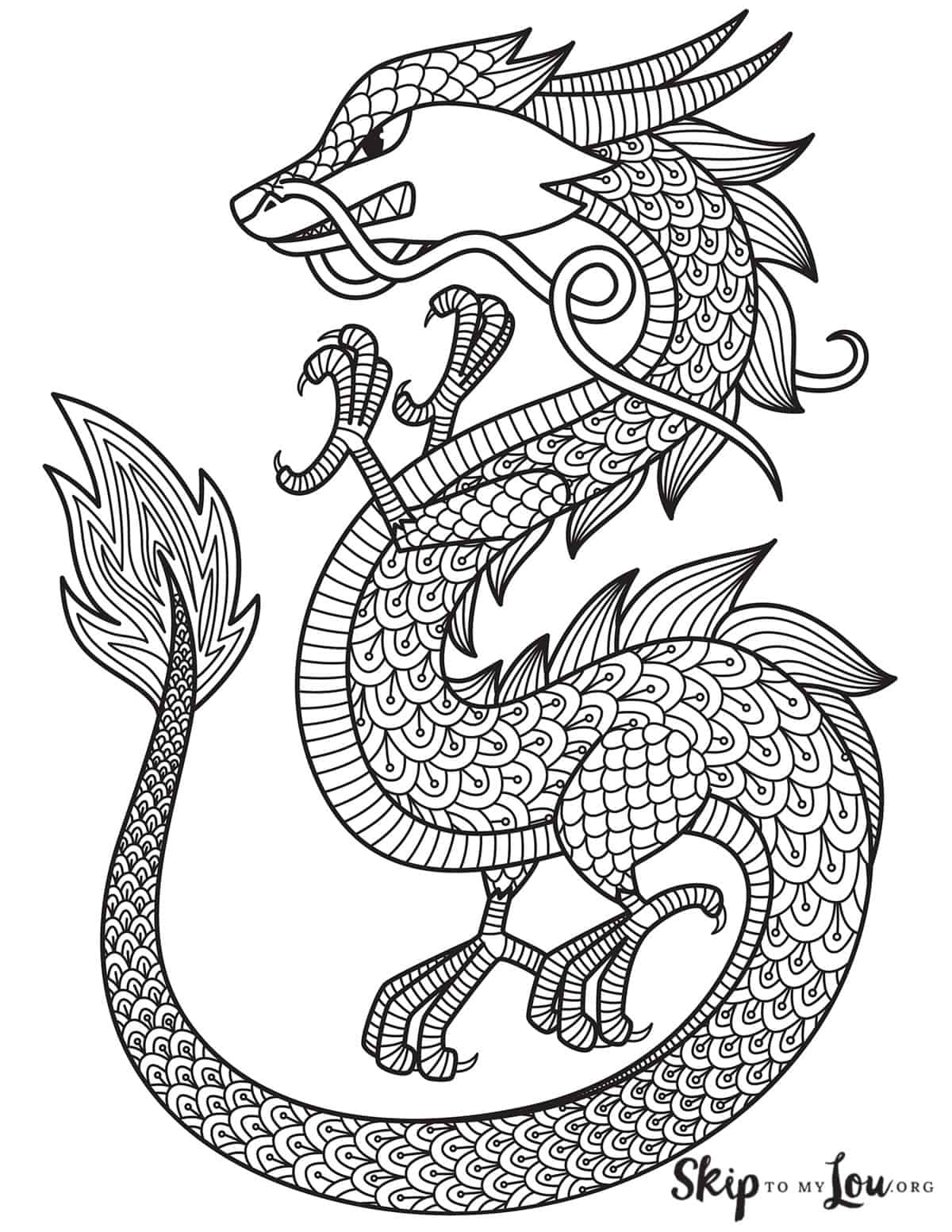 Dragon coloring pages skip to my lou