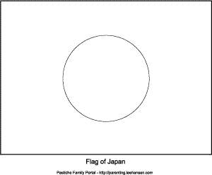 Japanese flag coloring page