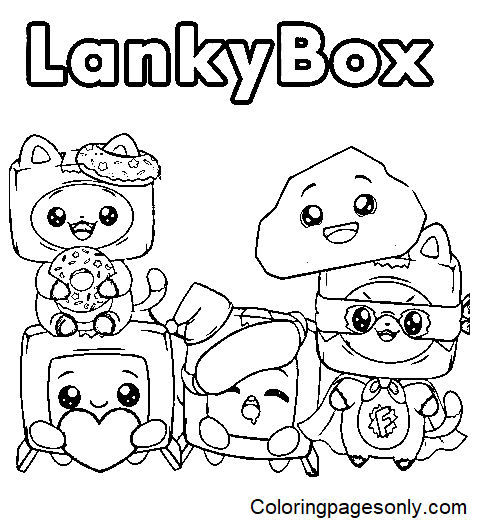 Lankybox coloring pages printable for free download