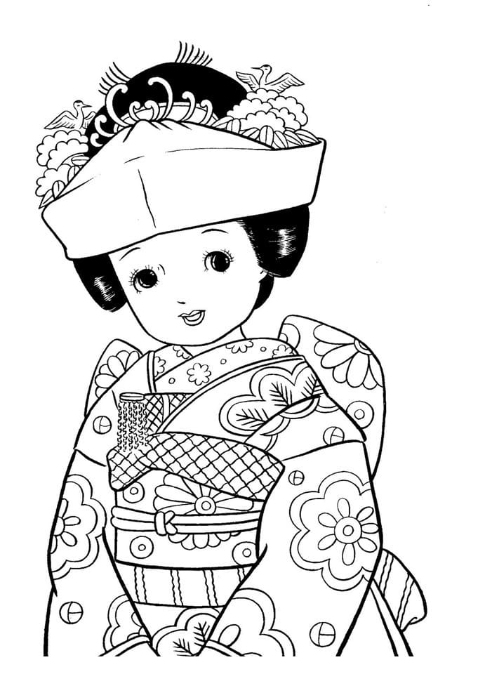 Toyotomi hideyoshi from japan coloring page