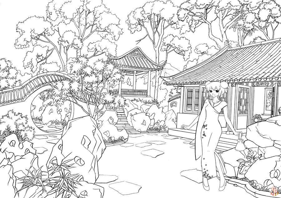 Discover the beauty of japanese coloring pages printable