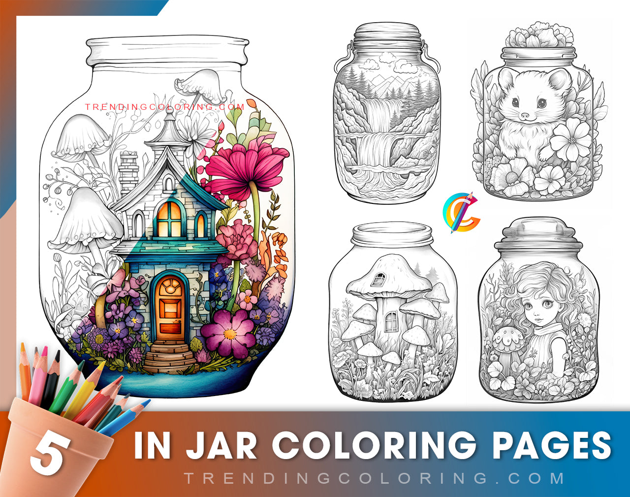 Free in jar coloring pages